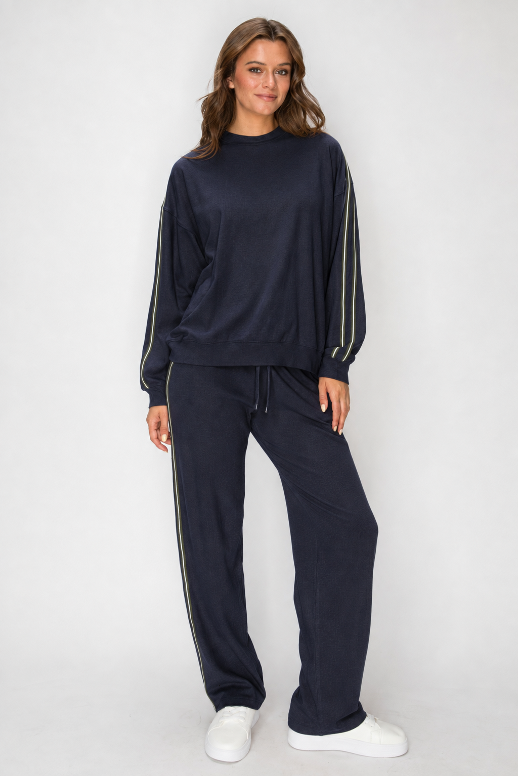 Monroe Stripe Pullover- Navy (Pack XS-S-M-L 1-2-2-1)