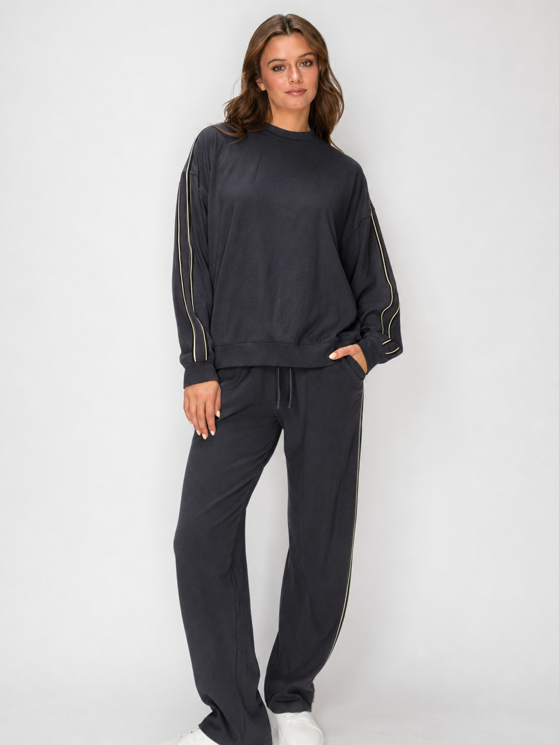 Monroe Stripe Pullover- Navy (Pack XS-S-M-L 1-2-2-1)