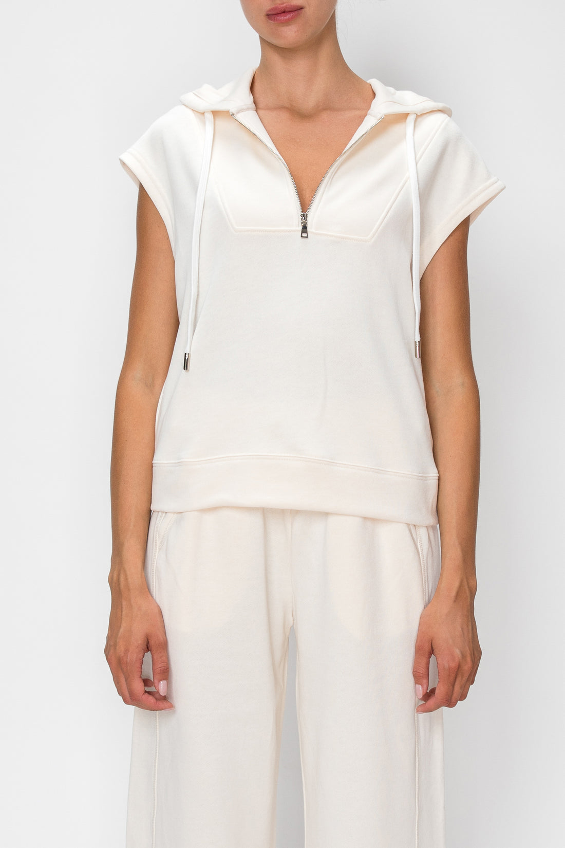 Quarter Zip Hoodie Vest