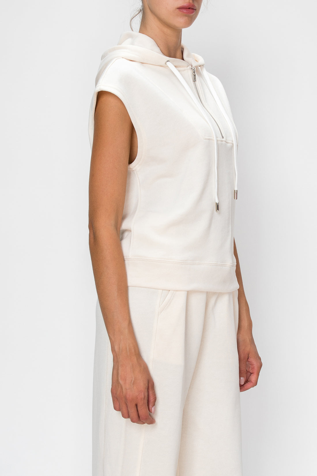 Quarter Zip Hoodie Vest