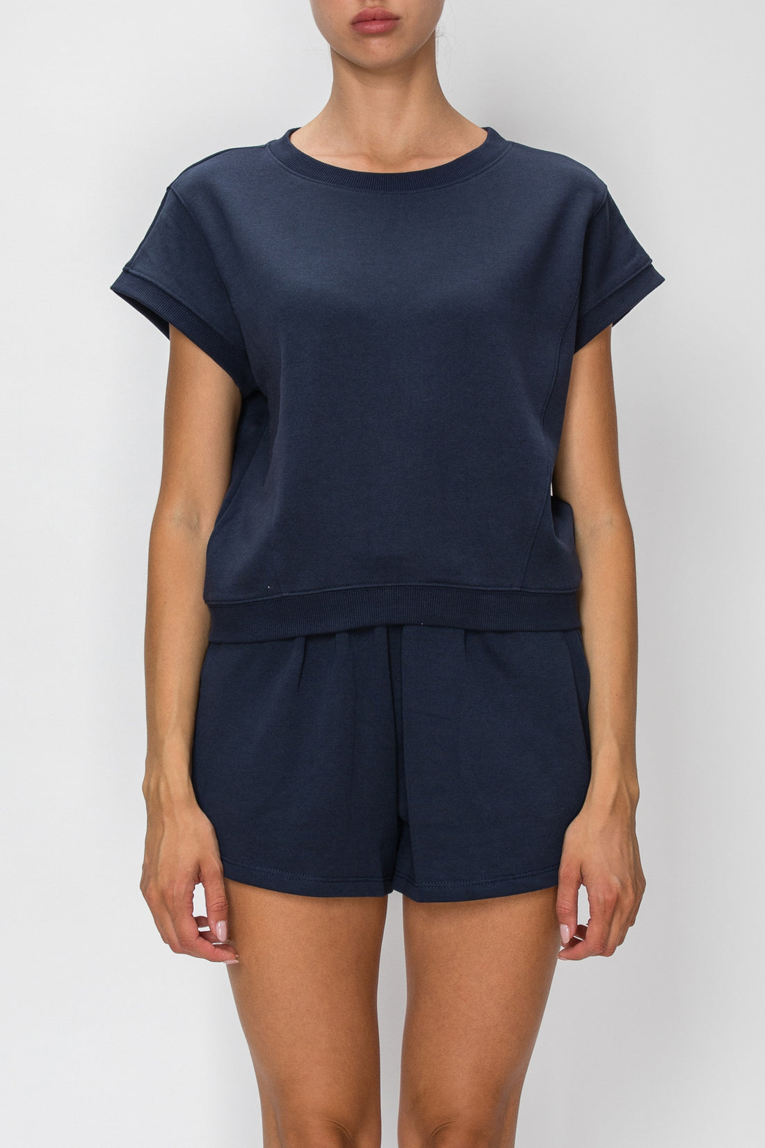 Dolman Sleeve French Terry Top- Navy (Pack XS-S-M-L 1-2-2-1)