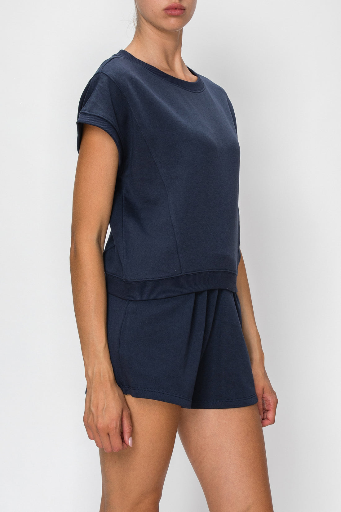 Dolman Sleeve French Terry Top- Navy (Pack XS-S-M-L 1-2-2-1)