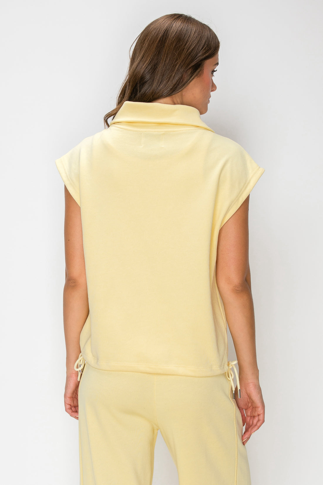 Button Down French Terry Vest