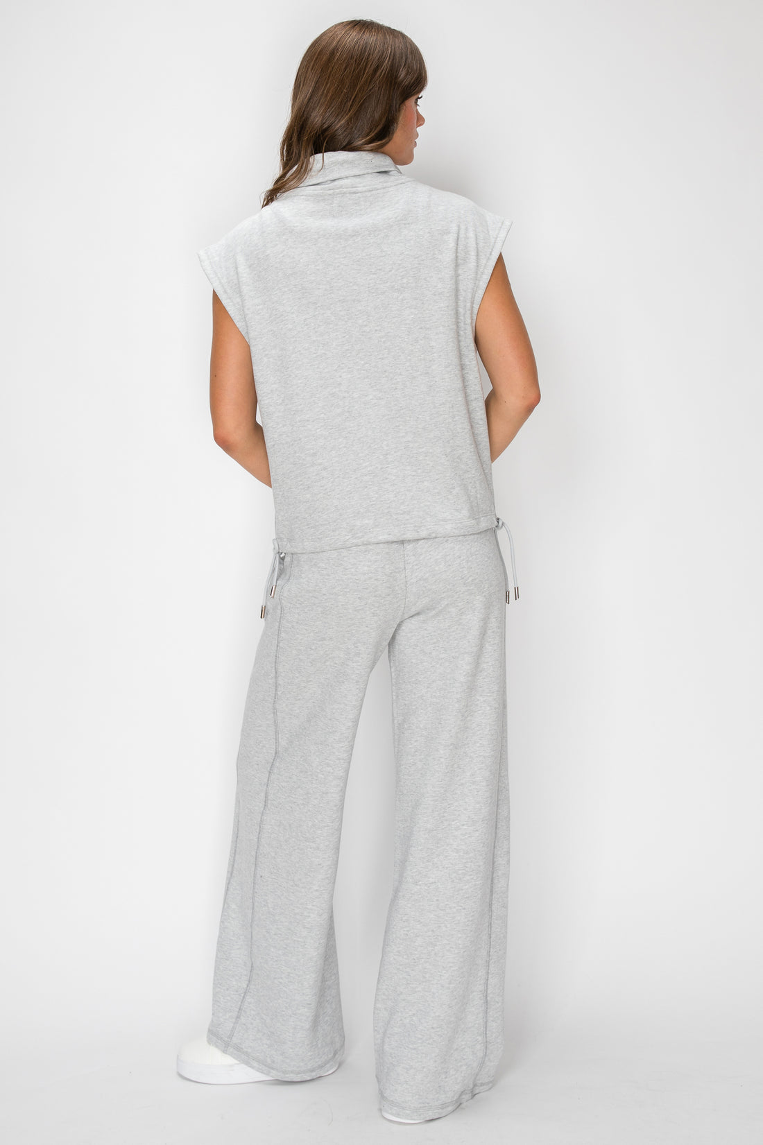 Button Down French Terry Vest