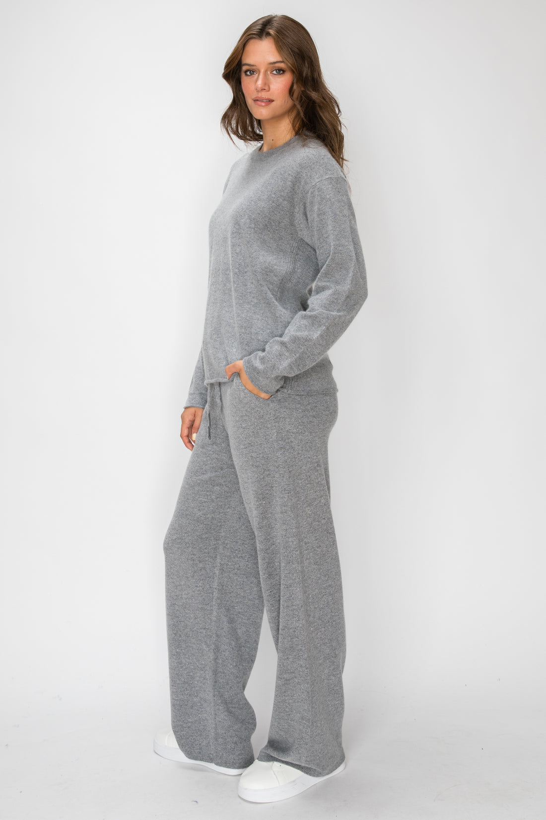 Angora Cashmere Waffle Pullover