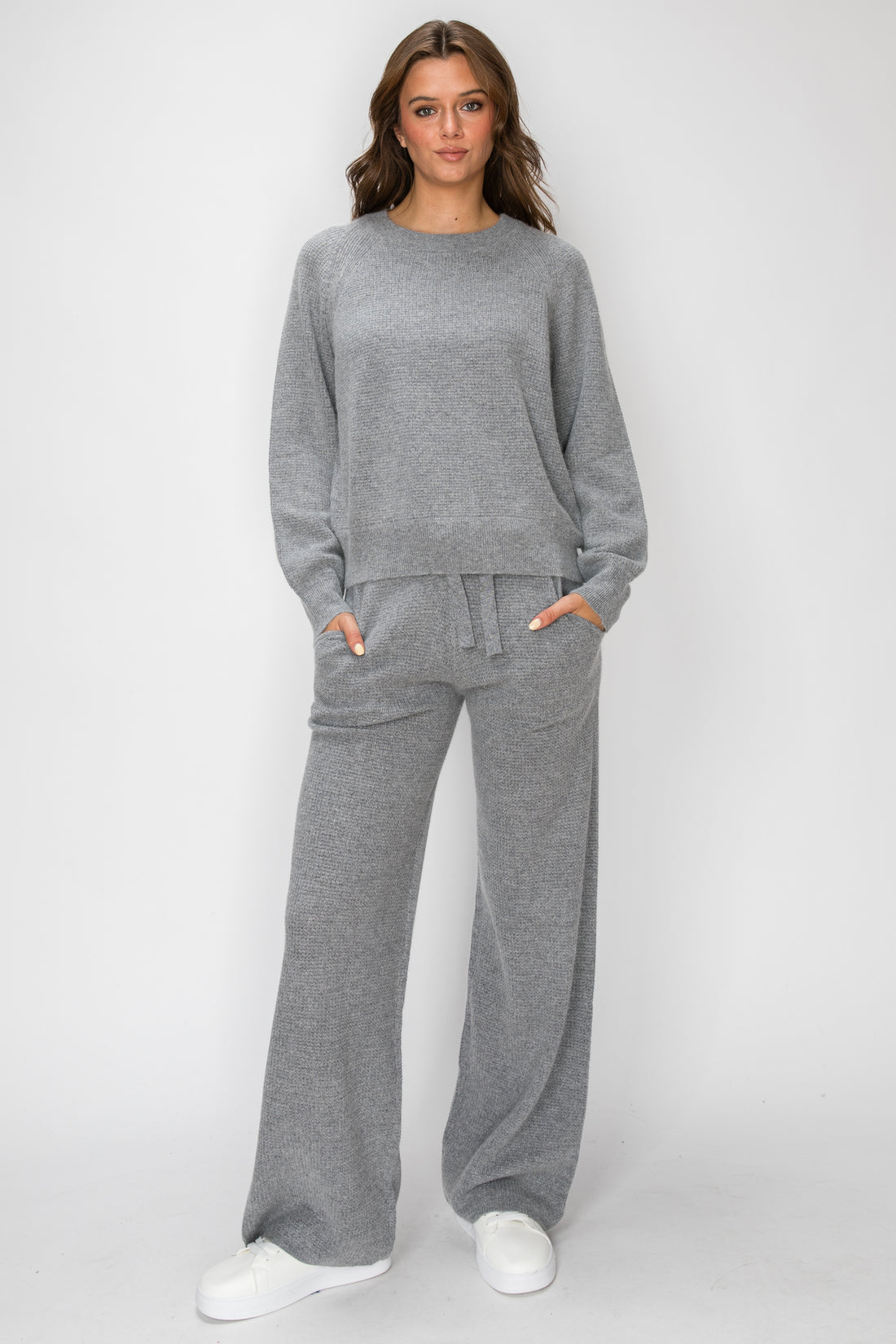 Angora Cashmere Waffle Pullover