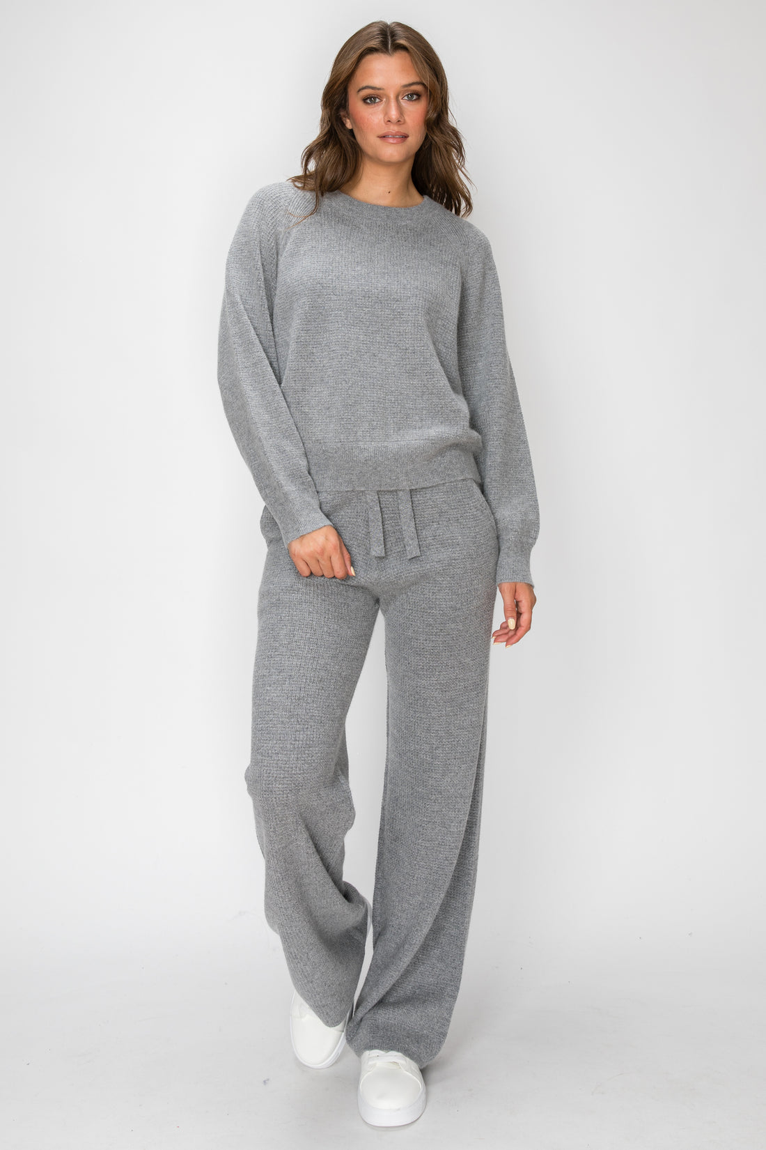 Angora Cashmere Waffle Pullover