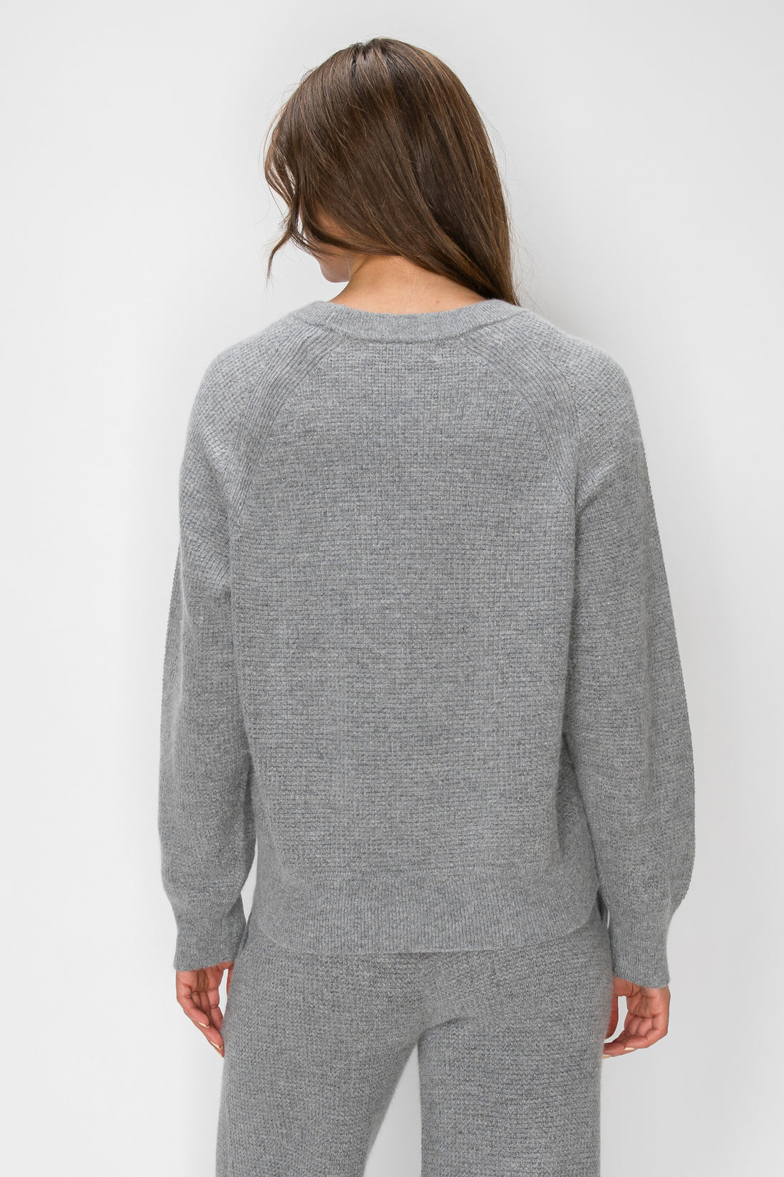 Angora Cashmere Waffle Pullover