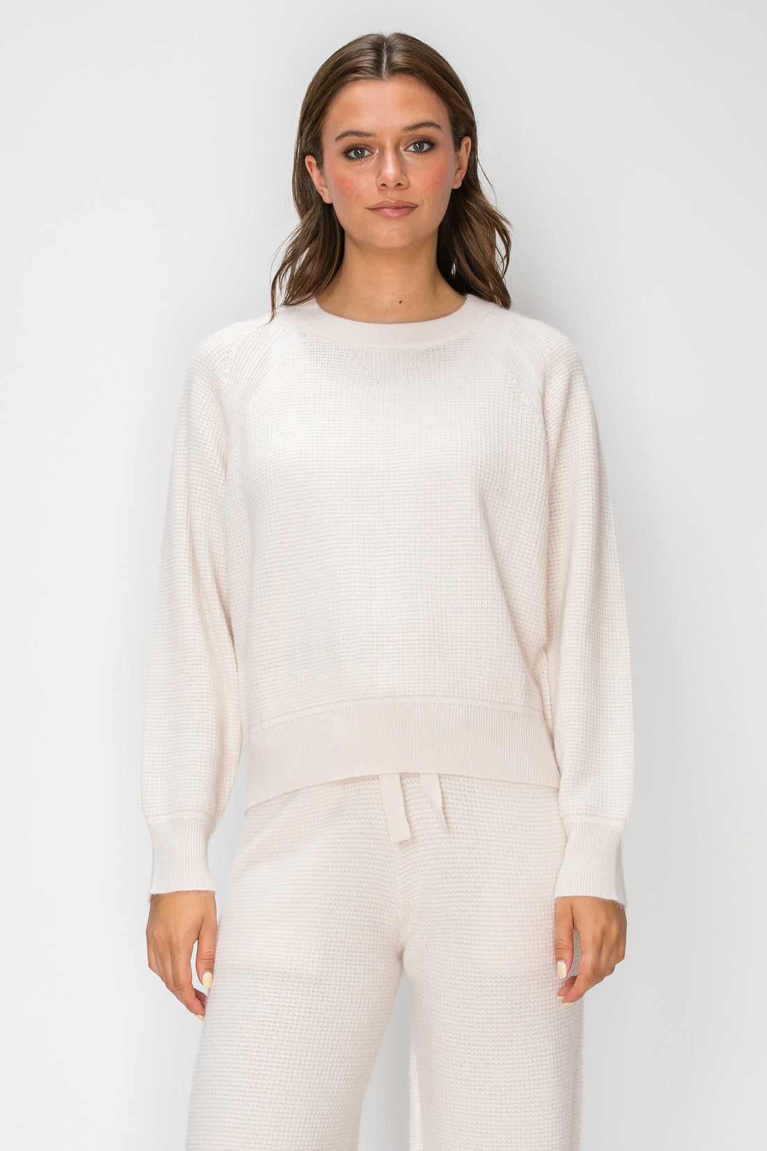 Angora Cashmere Waffle Pullover