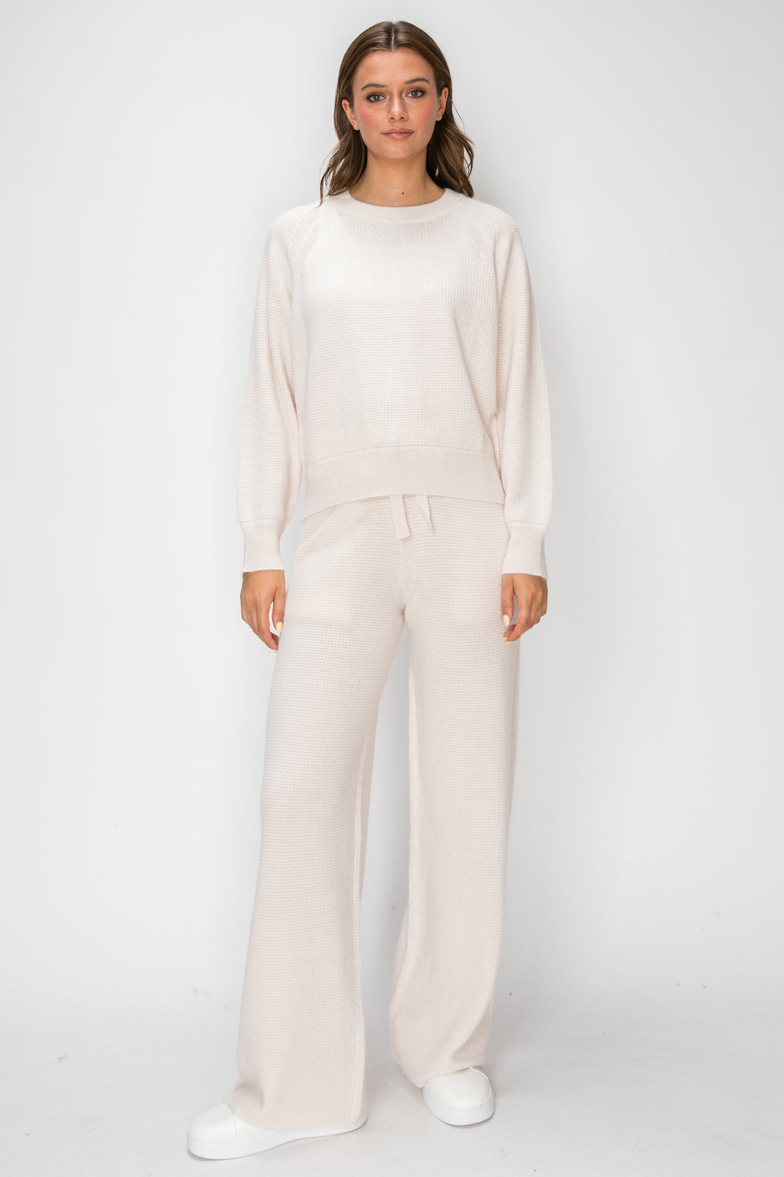 Angora Cashmere Waffle Pullover