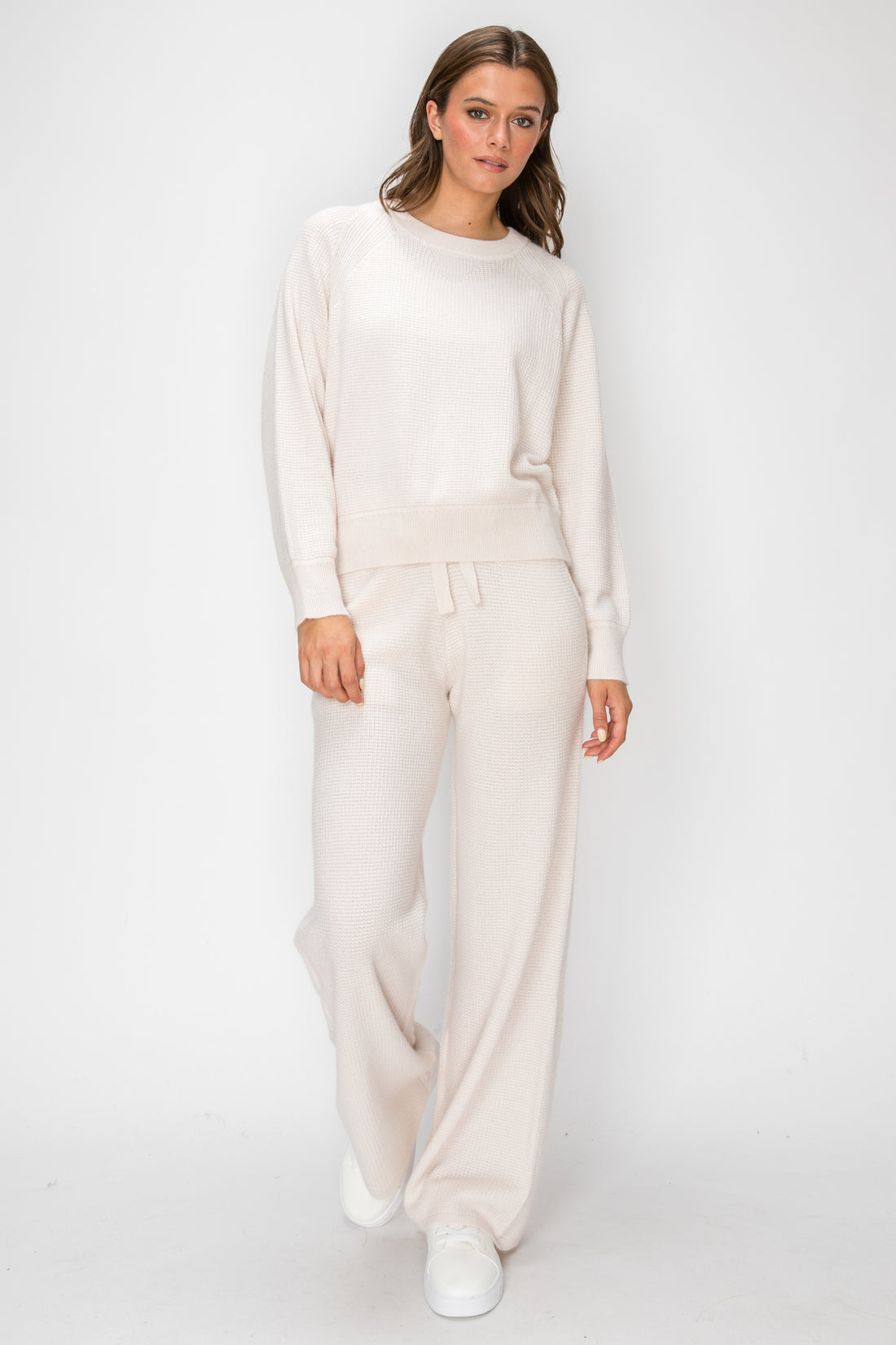 Angora Cashmere Waffle Pullover