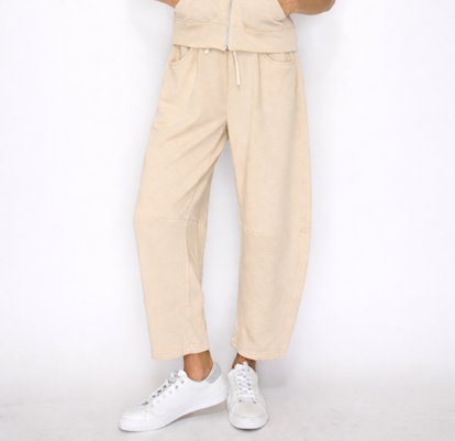 Barrel French Terry Pants- Latte (Pack XS-S-M-L 1-2-2-1)