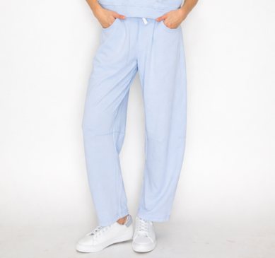 Barrel French Terry Pants- Blue (Pack XS-S-M-L 1-2-2-1)