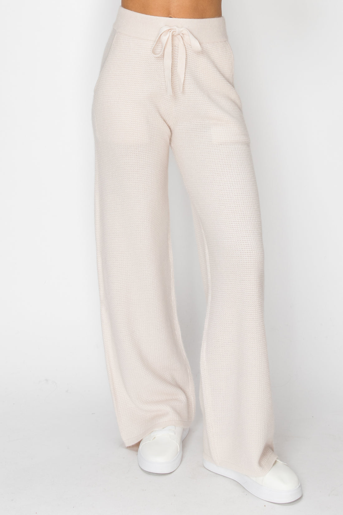 P1234 Angora Cashmere Waffle Pant - Cashmere Sand