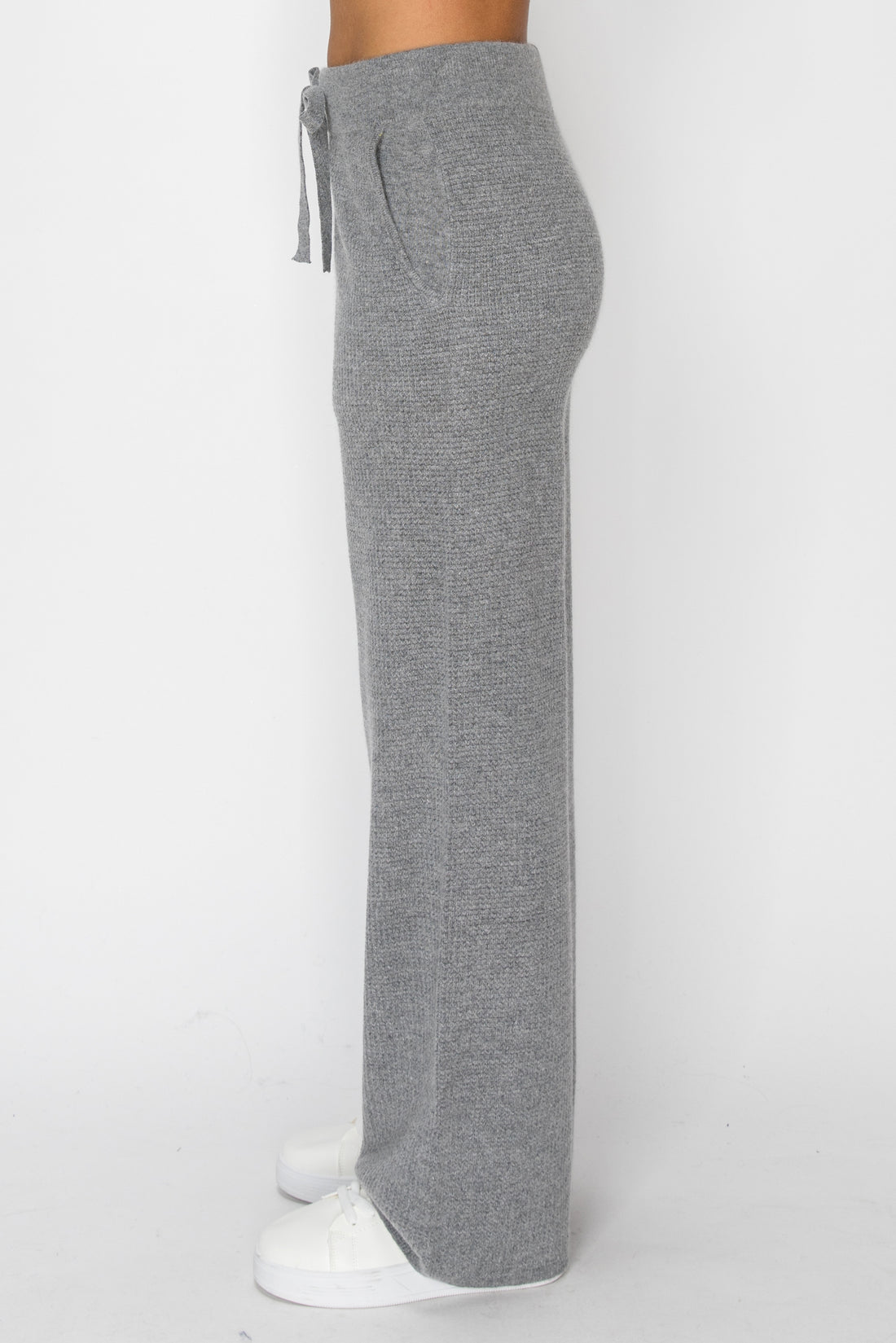 P1234 Angora Cashmere Waffle Pant - H Grey