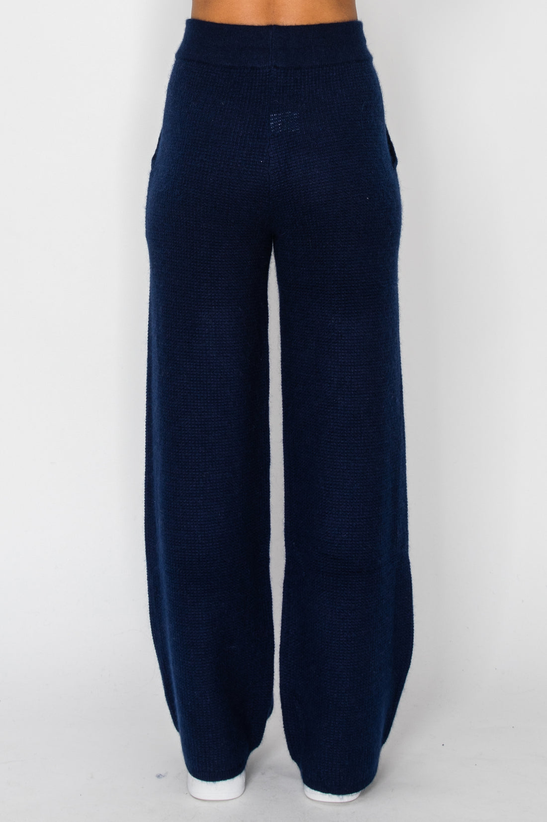 P1234 Angora Cashmere Waffle Pant - Navy