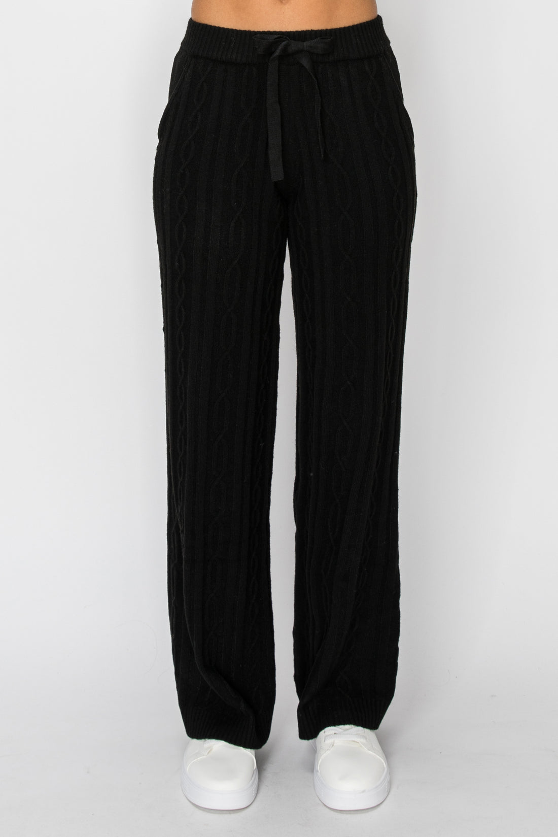 P1237 Sierra Cable-Knit Pant - Black
