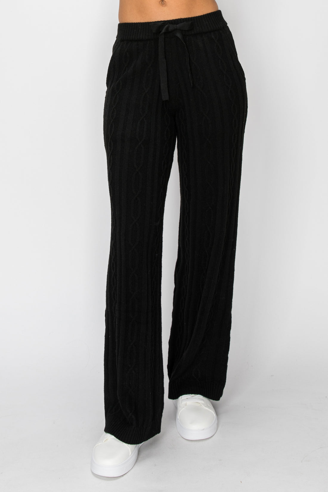 P1237 Sierra Cable-Knit Pant - Black