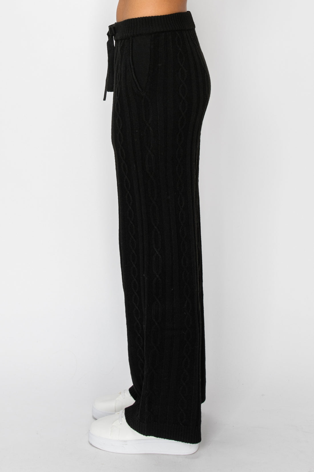 P1237 Sierra Cable-Knit Pant - Black