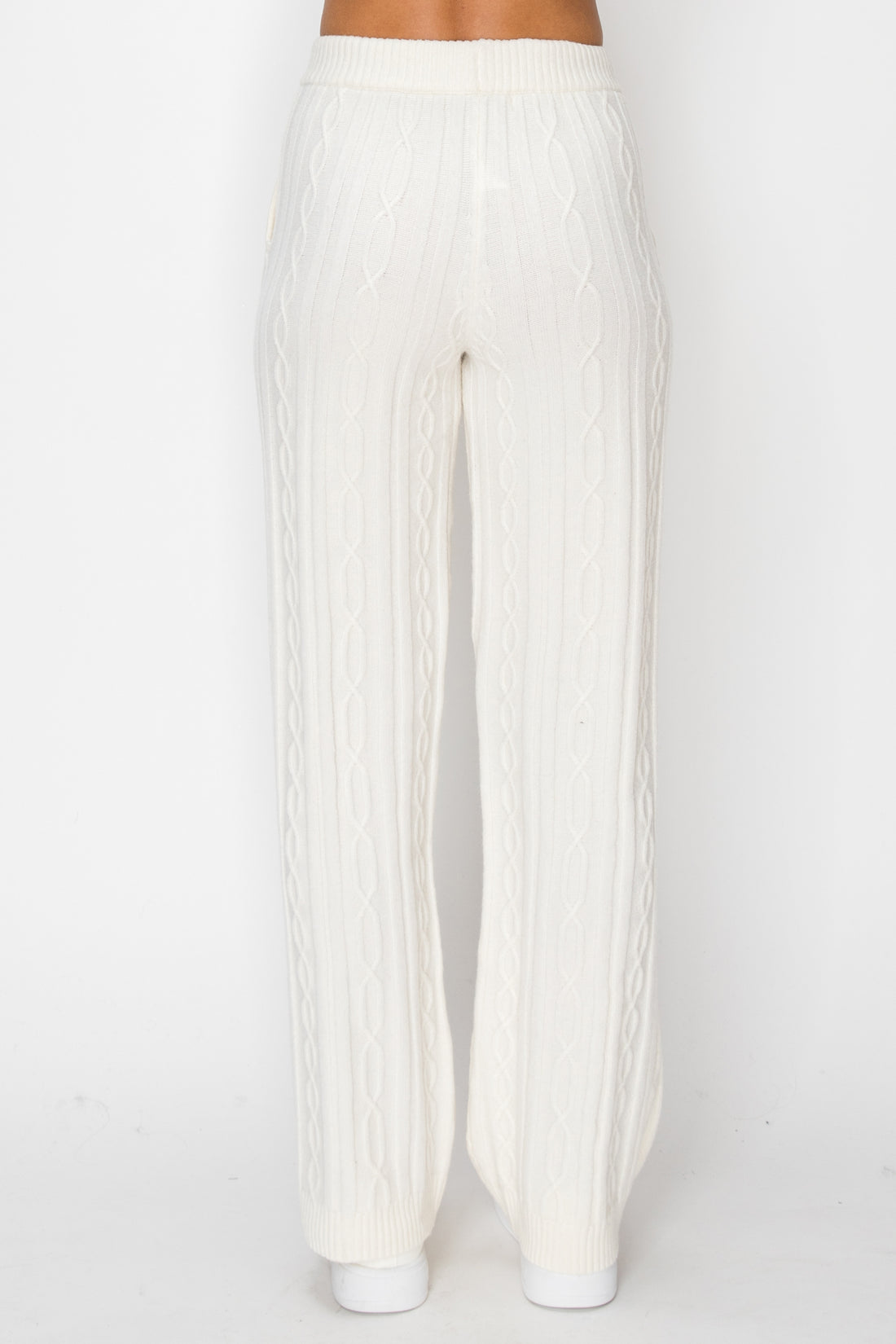 P1237 Sierra Cable-Knit Pant - Cloudy Cream