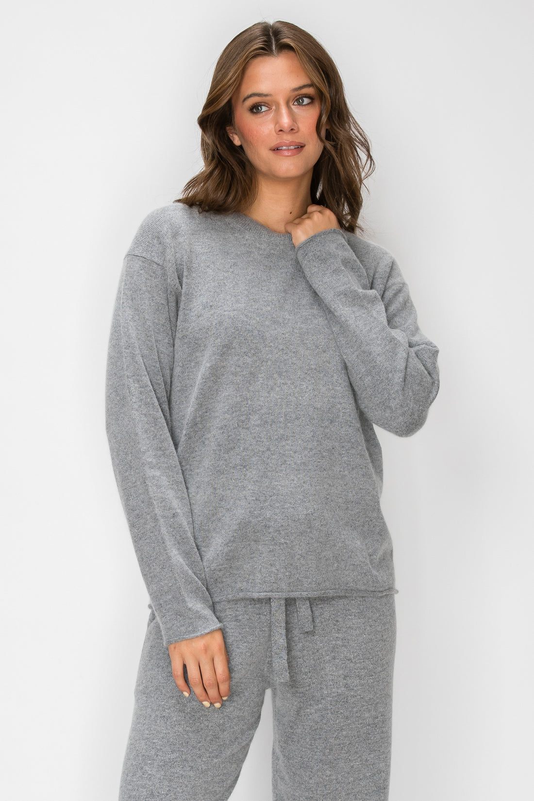 T1233 Cloudmere Raw Edge Pullover - H Grey