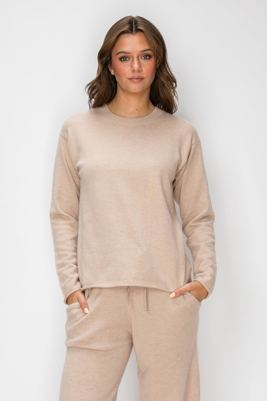 T1233 Cloudmere Raw Edge Pullover - Oat Melange