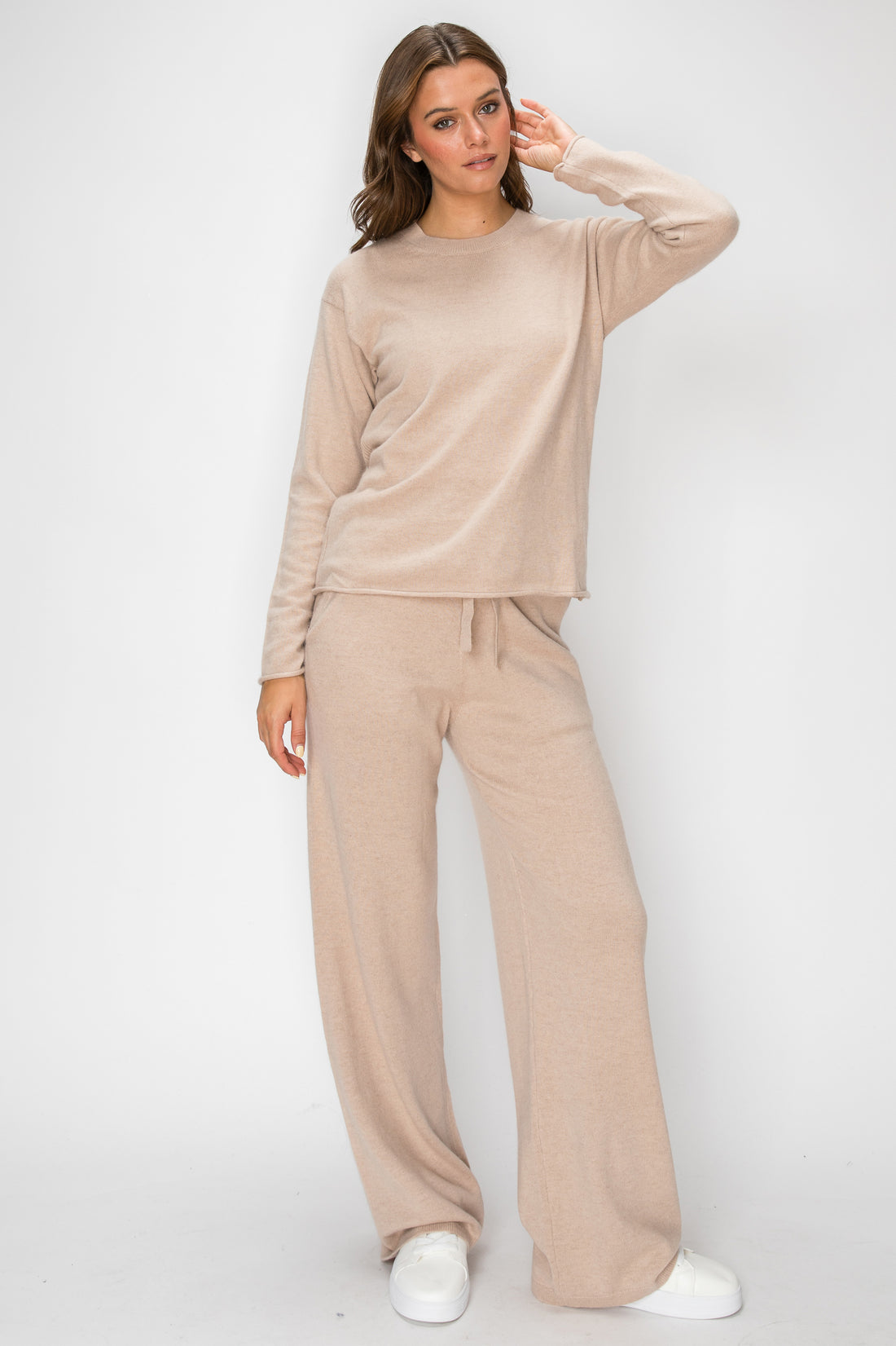 T1233 Cloudmere Raw Edge Pullover - Oat Melange