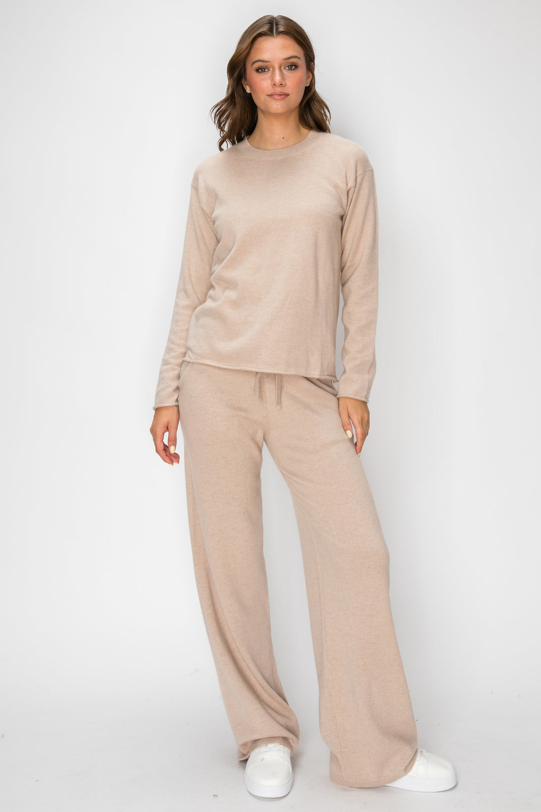 T1233 Cloudmere Raw Edge Pullover - Oat Melange