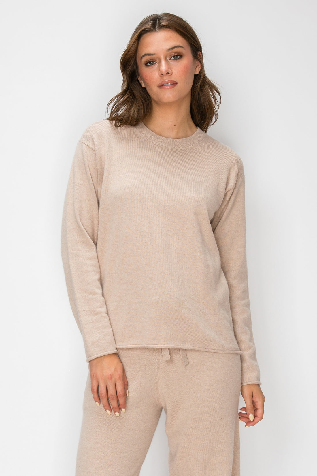 T1233 Cloudmere Raw Edge Pullover - Oat Melange