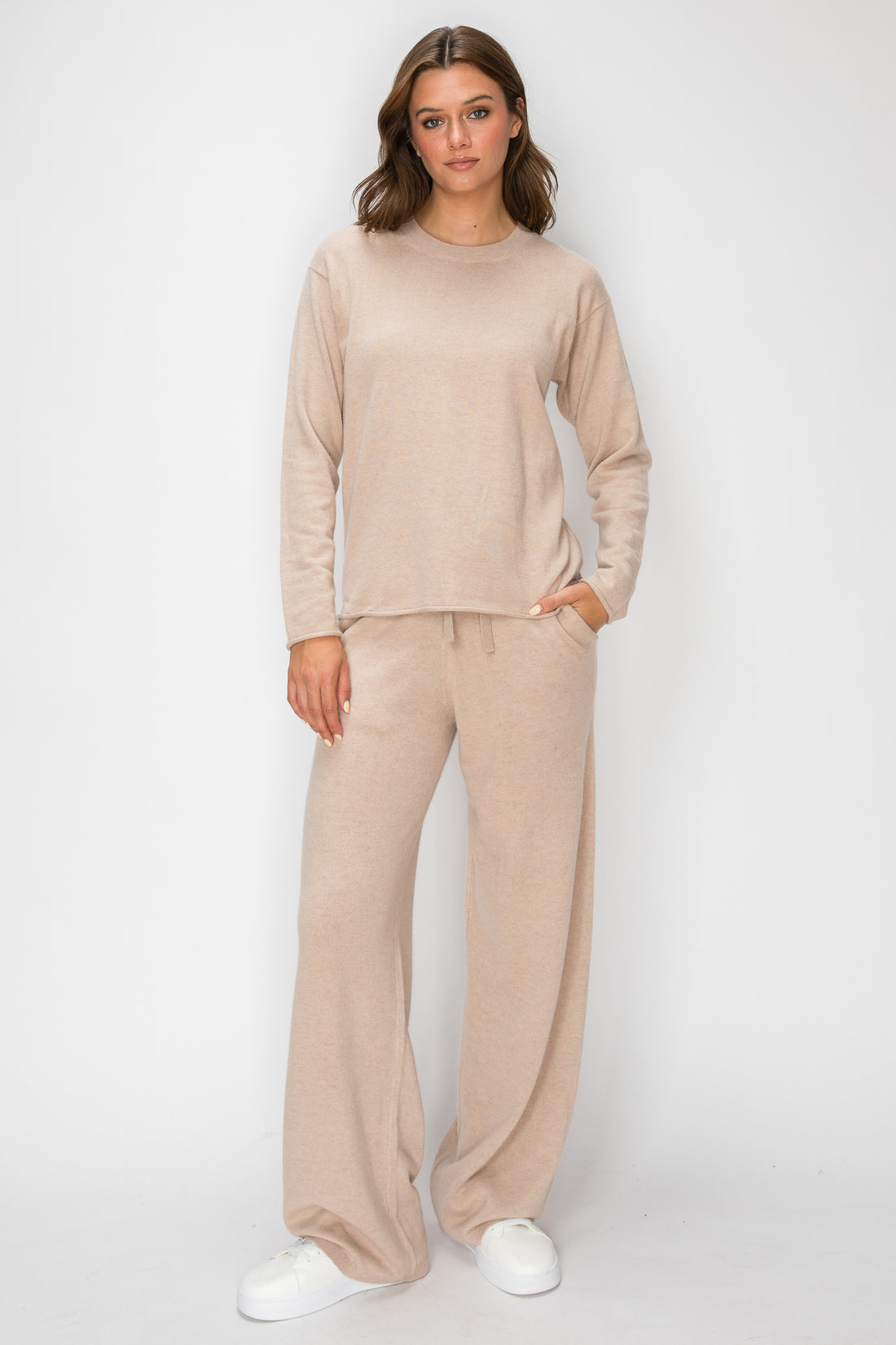 T1233 Cloudmere Raw Edge Pullover - Oat Melange