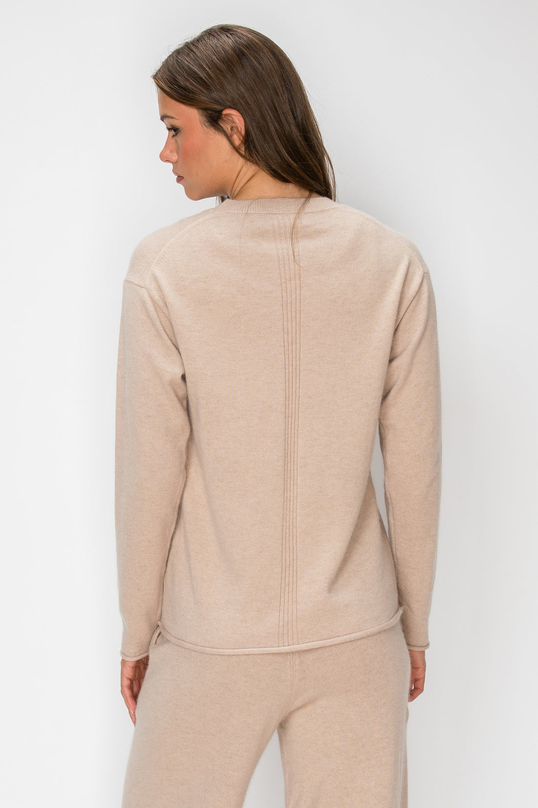 T1233 Cloudmere Raw Edge Pullover - Oat Melange