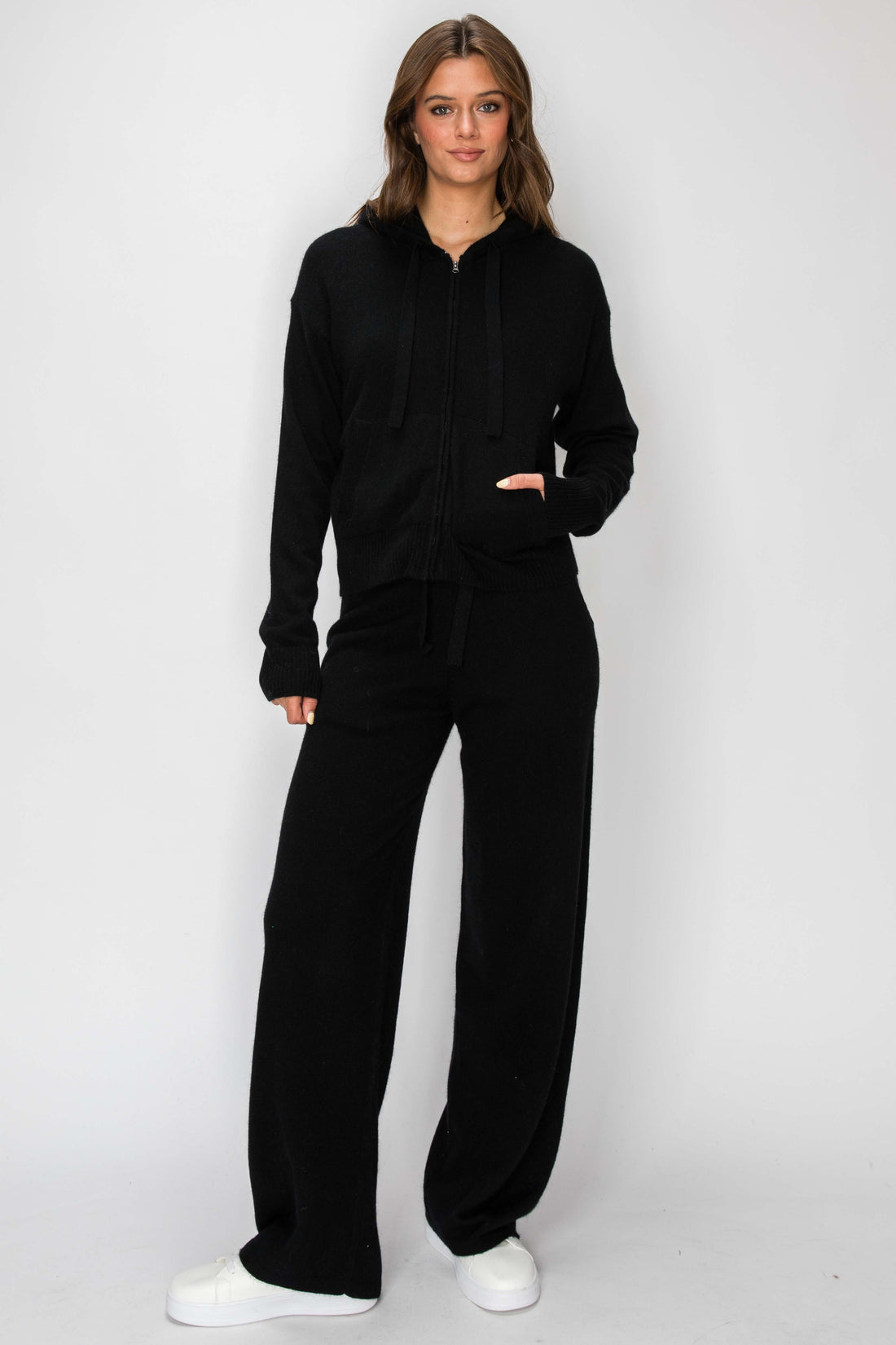 T1235 Cloudmere Zip Hoodie - Black