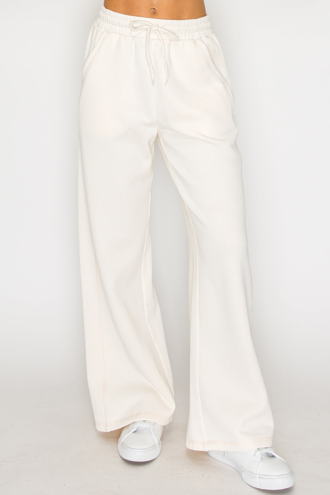 Core Wide-Leg Sweatpant- Cream (Pack XS-S-M-L 1-2-2-1)