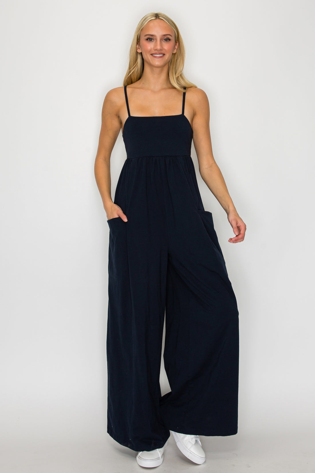 Wide-Leg Jumpsuit- Navy (Pack XS-S-M-L 1-2-2-1)