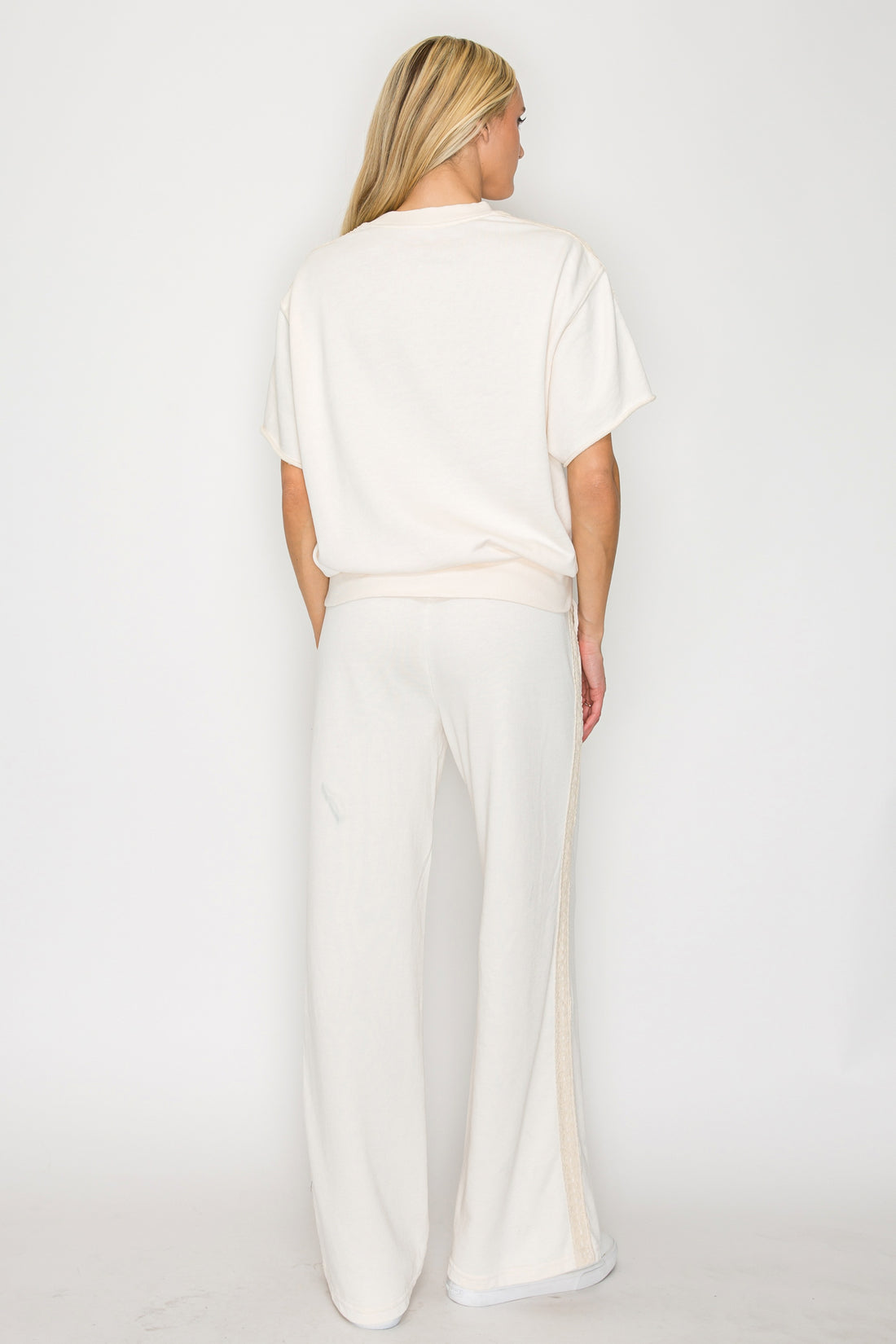 Merrow Edge Lace French Terry Top