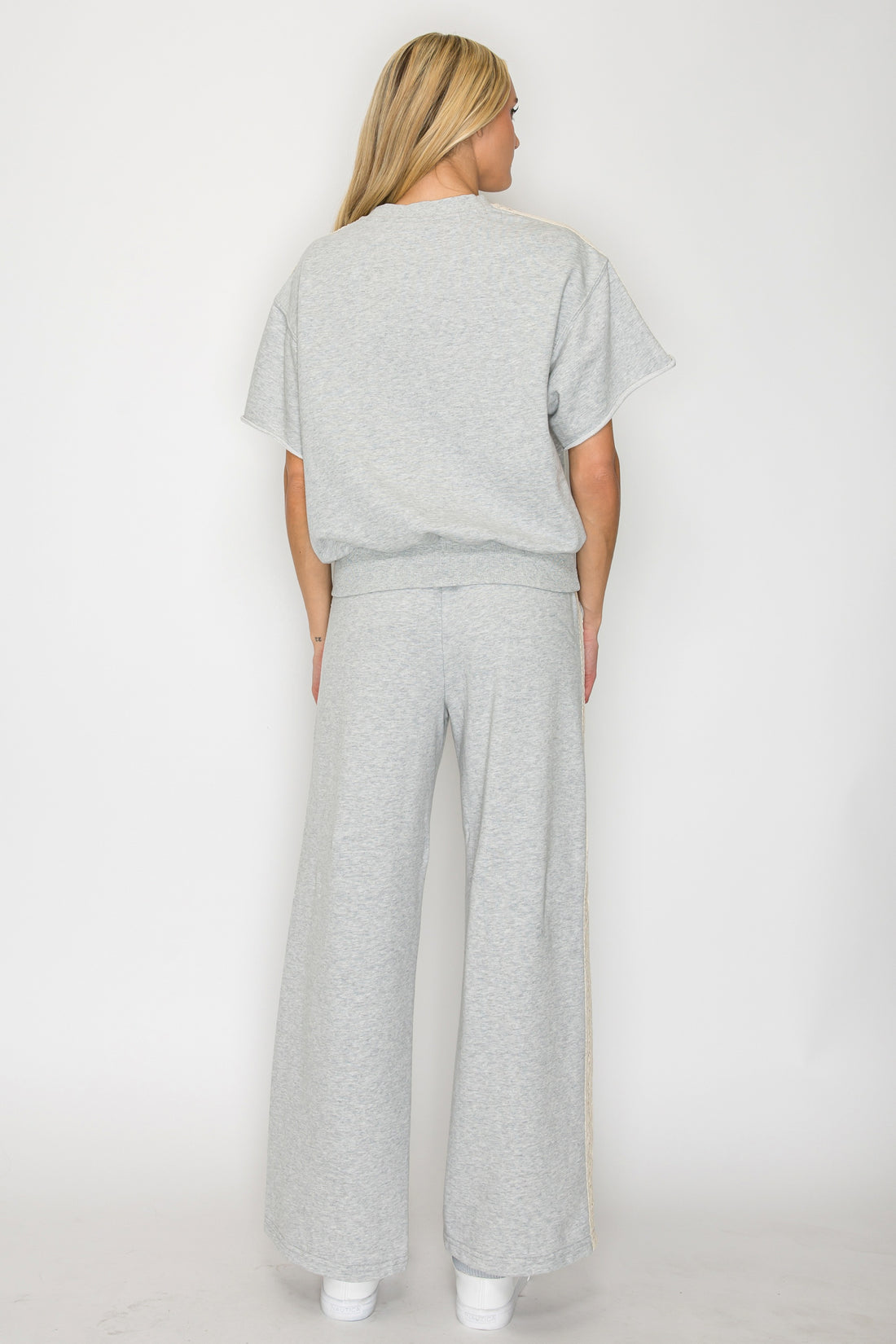 Merrow Edge Lace French Terry Top