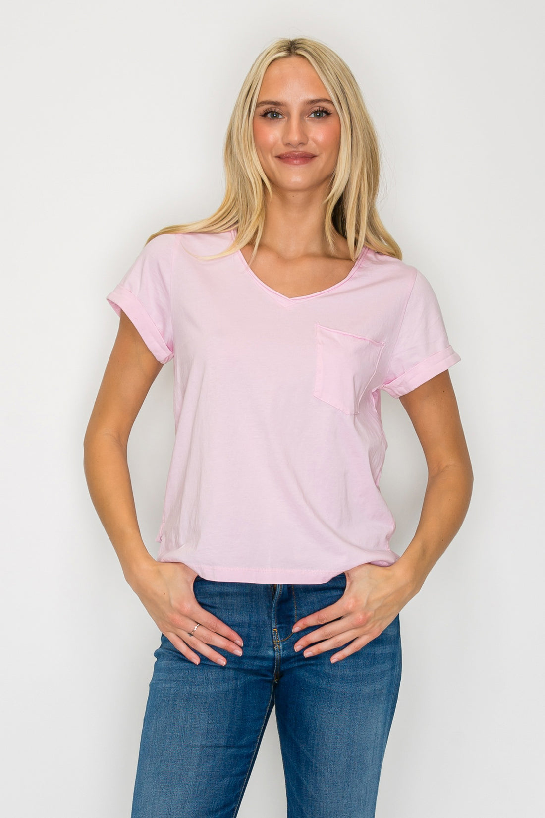 Relaxed Pocket V-Neck Tee