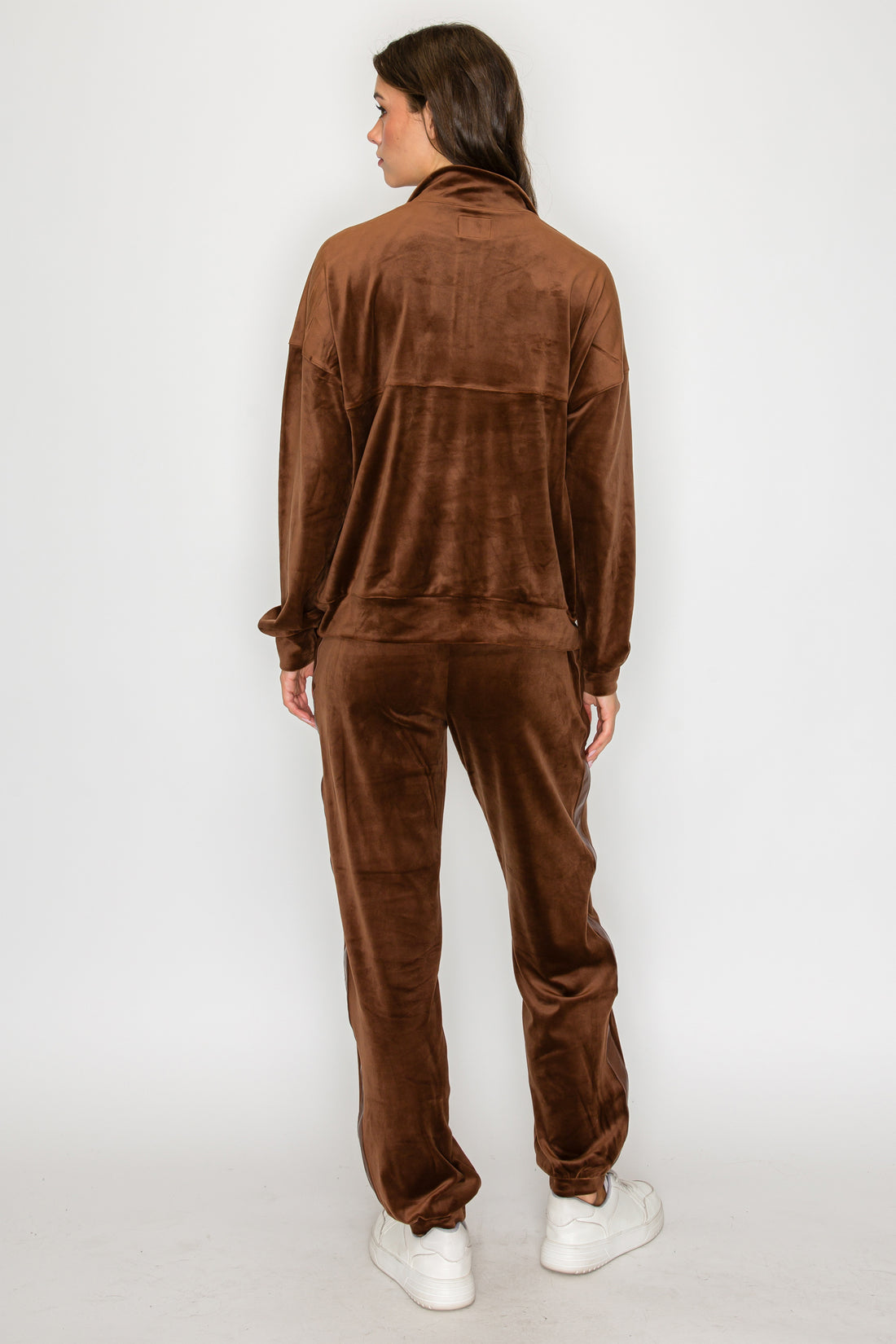 Velour Quarter-Zip Pullover