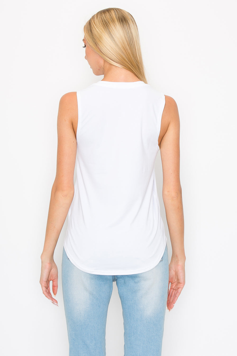 Slim Fit Basic Tank Top - White