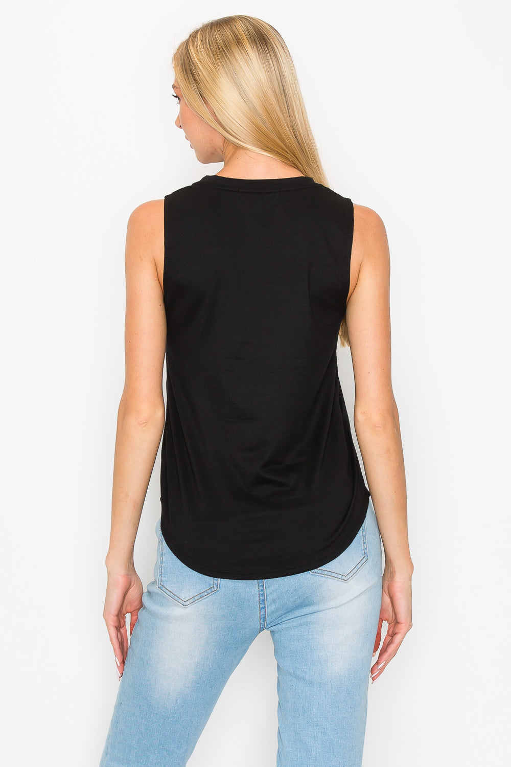 Slim Fit Basic Tank Top - Black