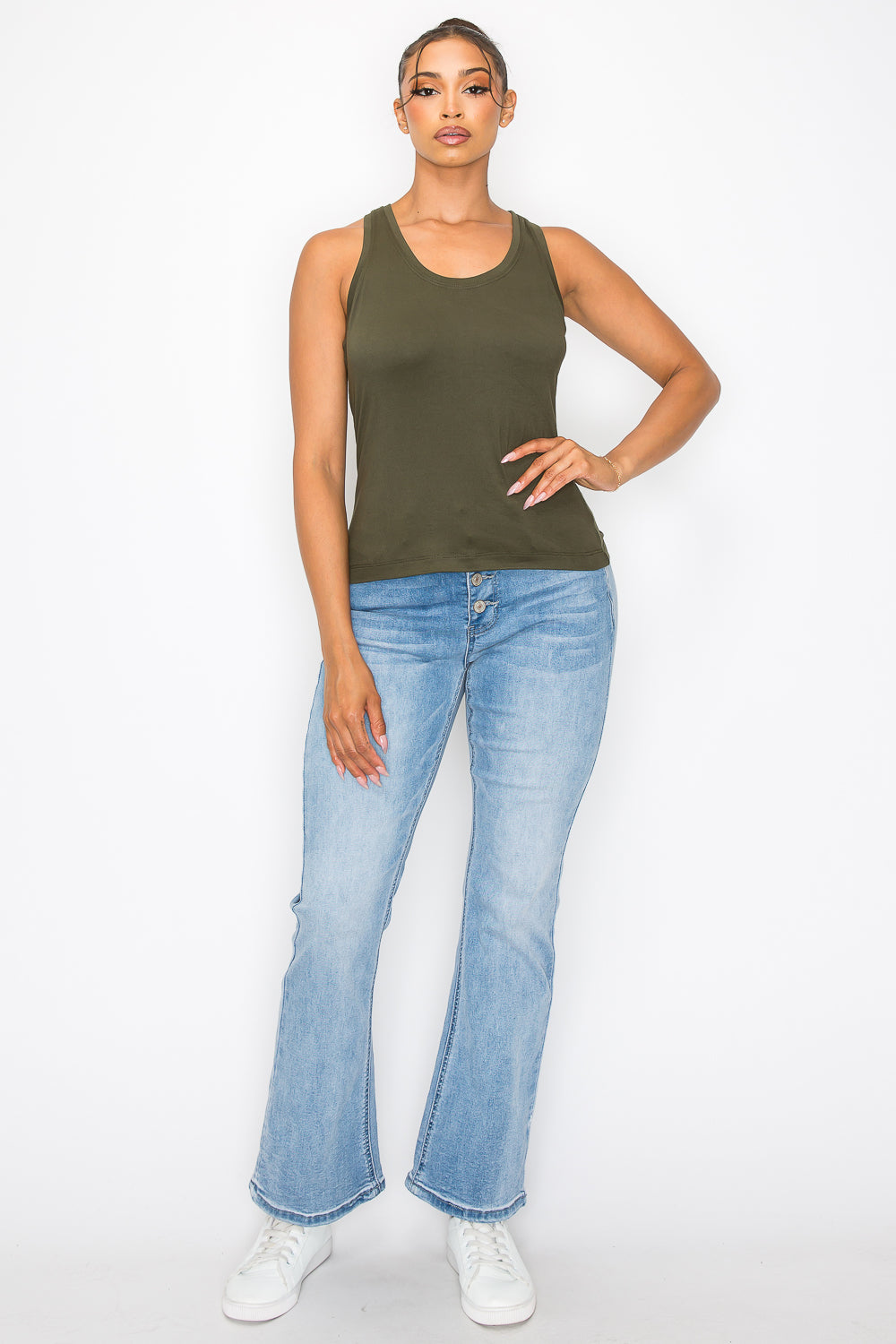 Racerback Tank Top - Olive