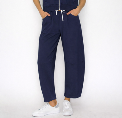 Barrel French Terry Pants- Navy (Pack XS-S-M-L 1-2-2-1)