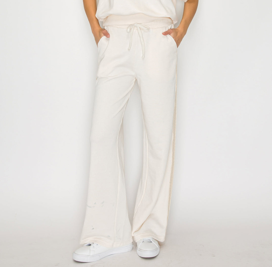 Side Lace French Terry Pants