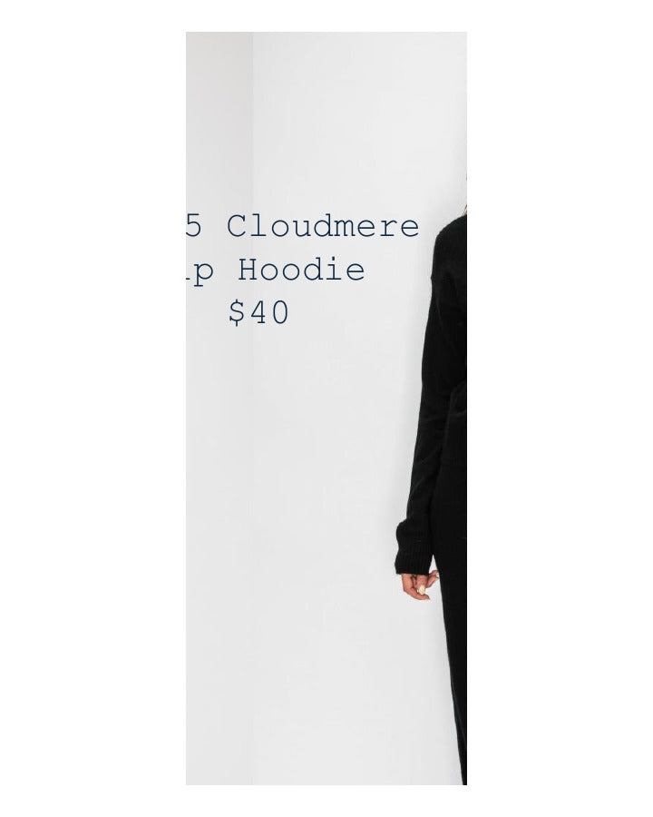 Cloudmere Zip Hoodie - Black wholesale pack