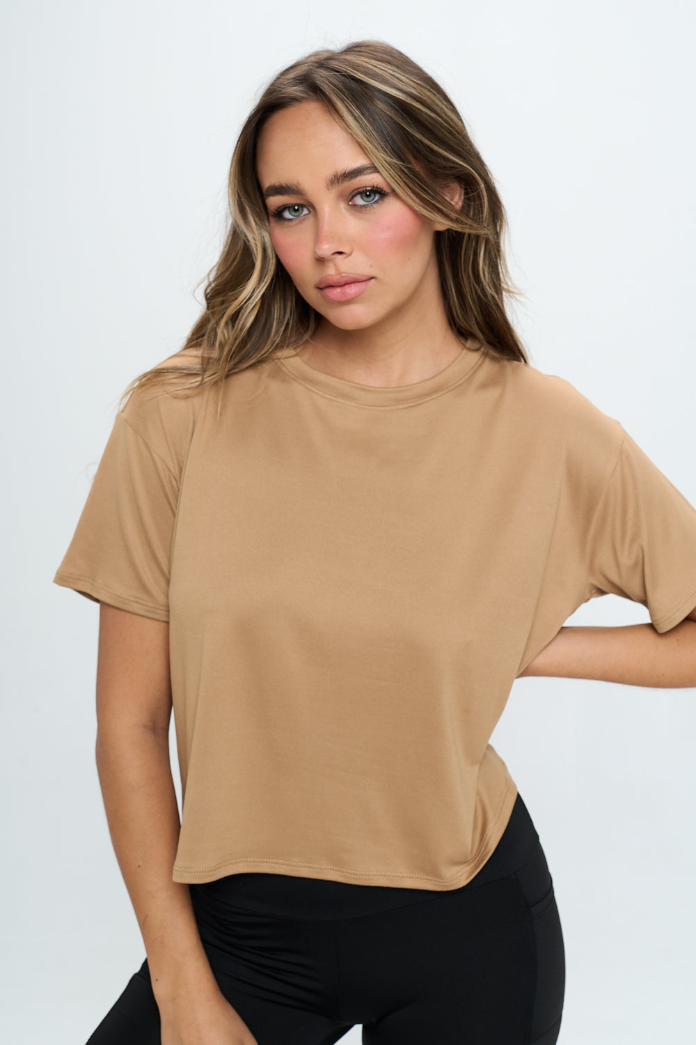 Short Sleeve Boxy Crop Tee